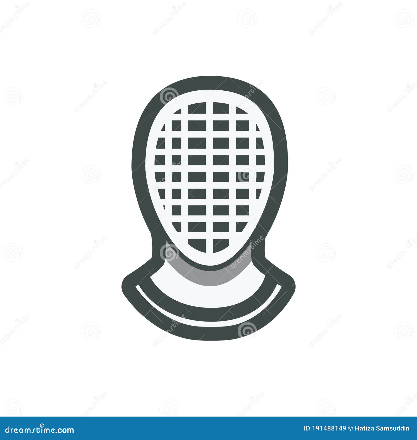 Fencing Mask. Vector Illustration Decorative Design Stock Vector
