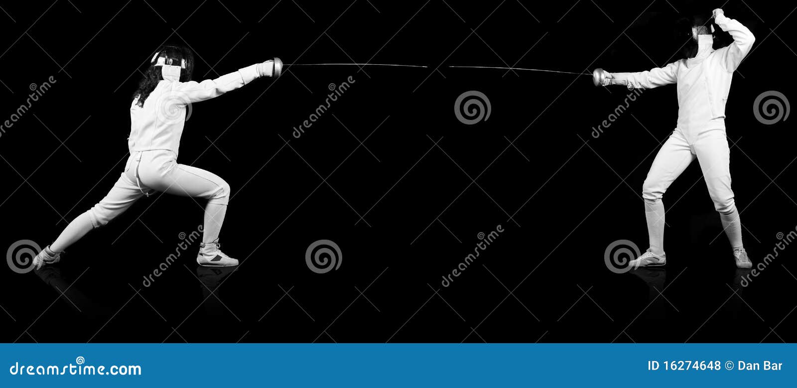 Fencing Players, on Black Background Stock Photo Image of athlete