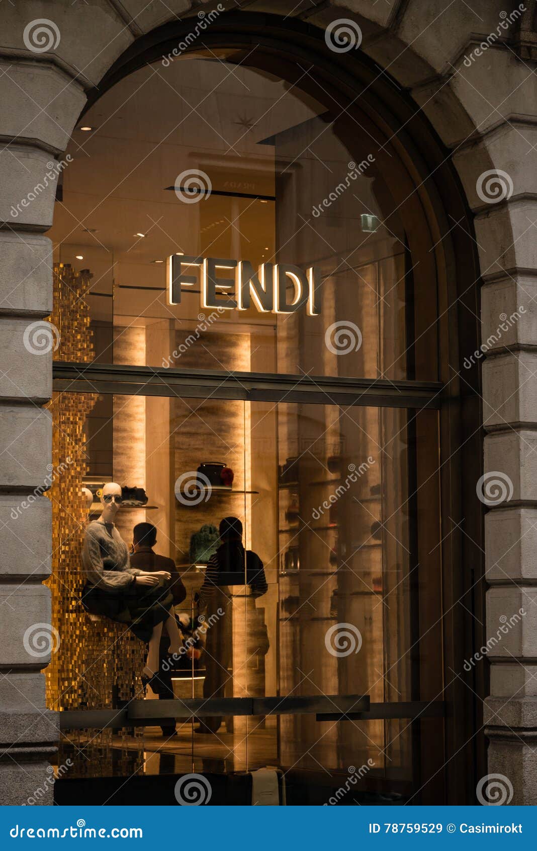 Fendi boutique editorial stock image. Image of fashion - 78759529