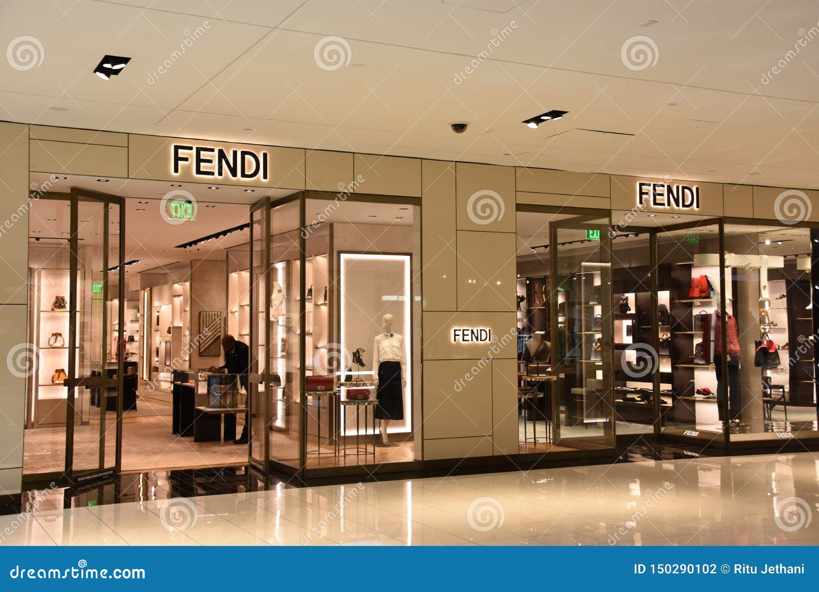 Fendi Store At The Galleria Mall In 