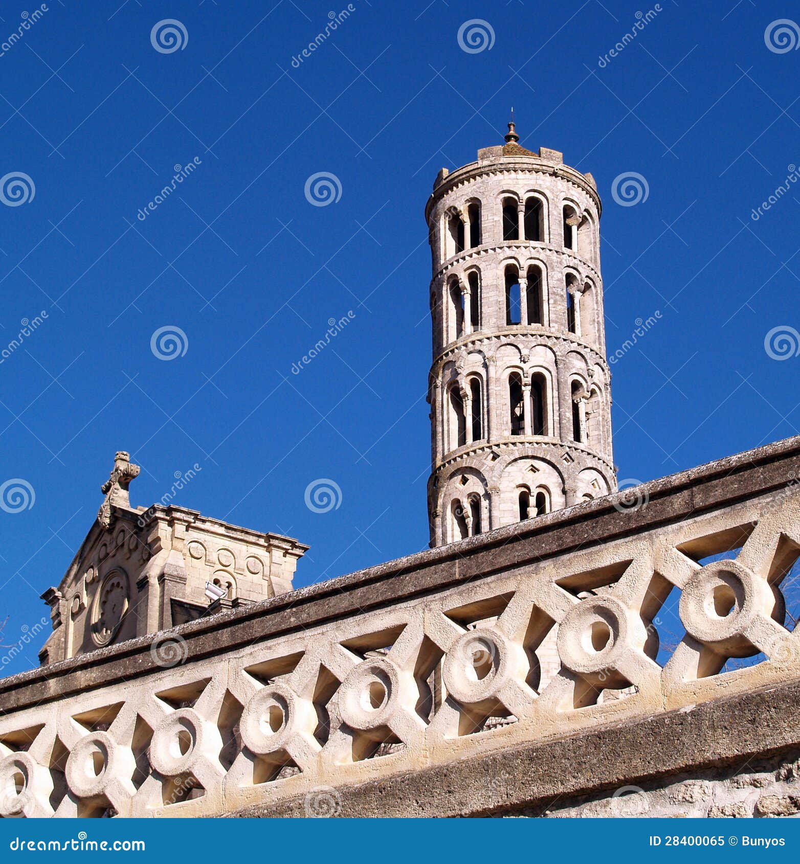 fenestrelle tower, saint-theodorit cathedral in uzes