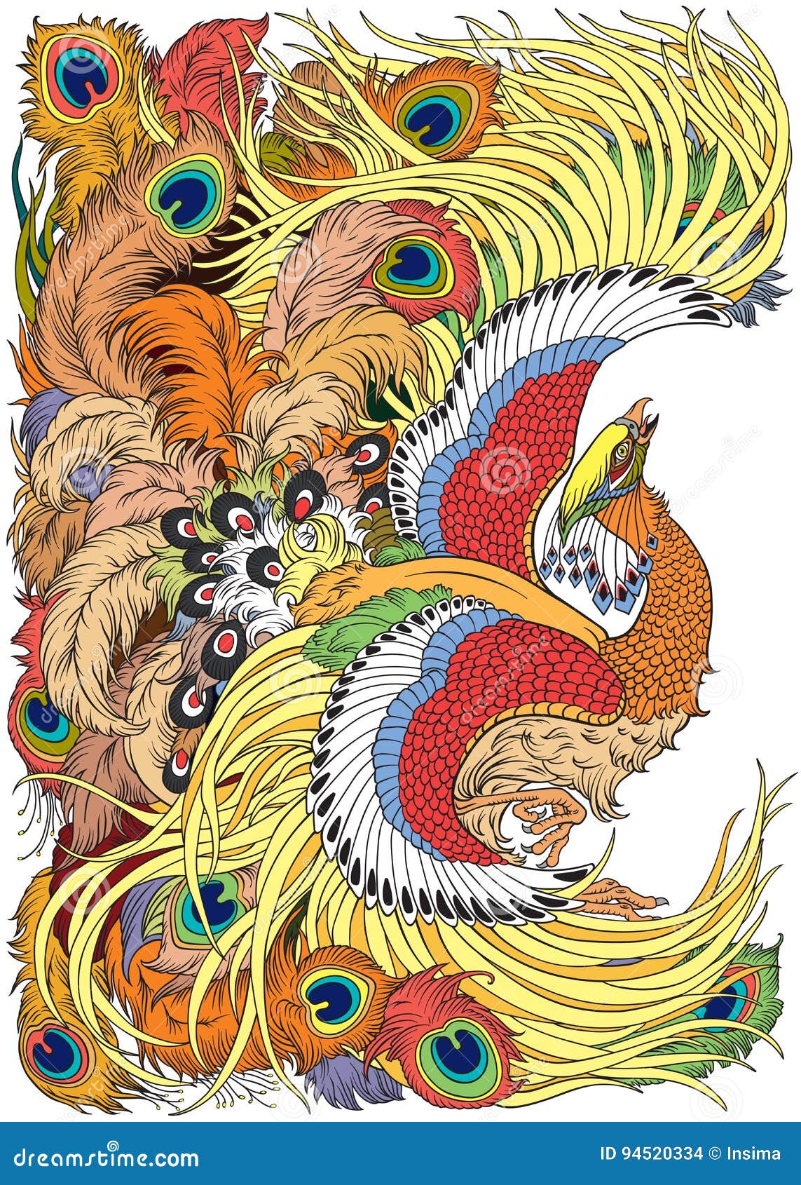 feng huang mythological bird