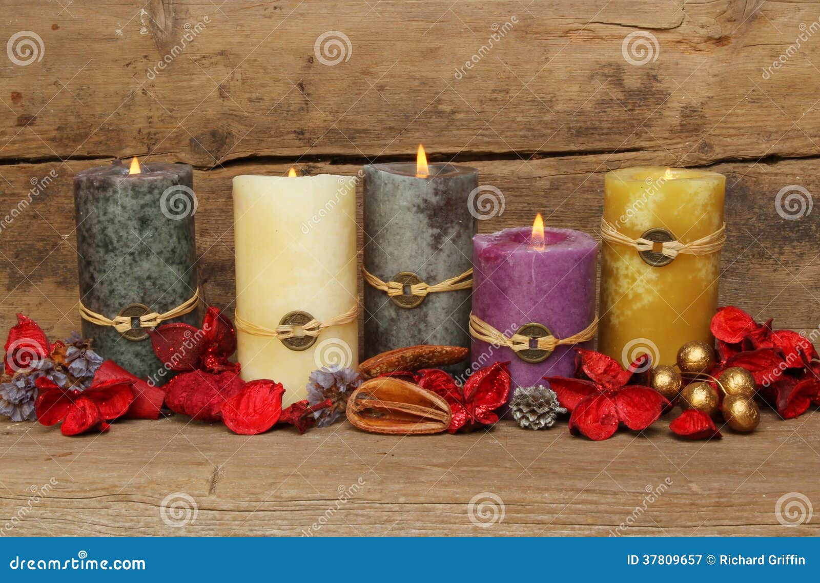 Feng Shui candles stock image. Image of flower, blue 37809657