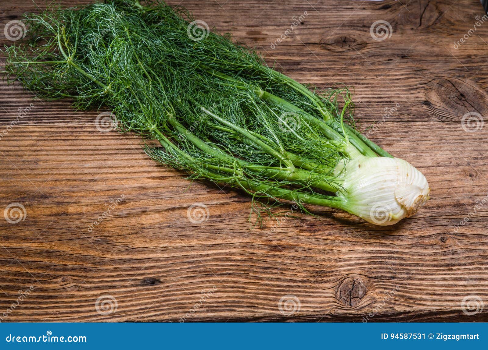 Fennel Bulb on a Rustic Wooden Table Stock Image Image of ingredient