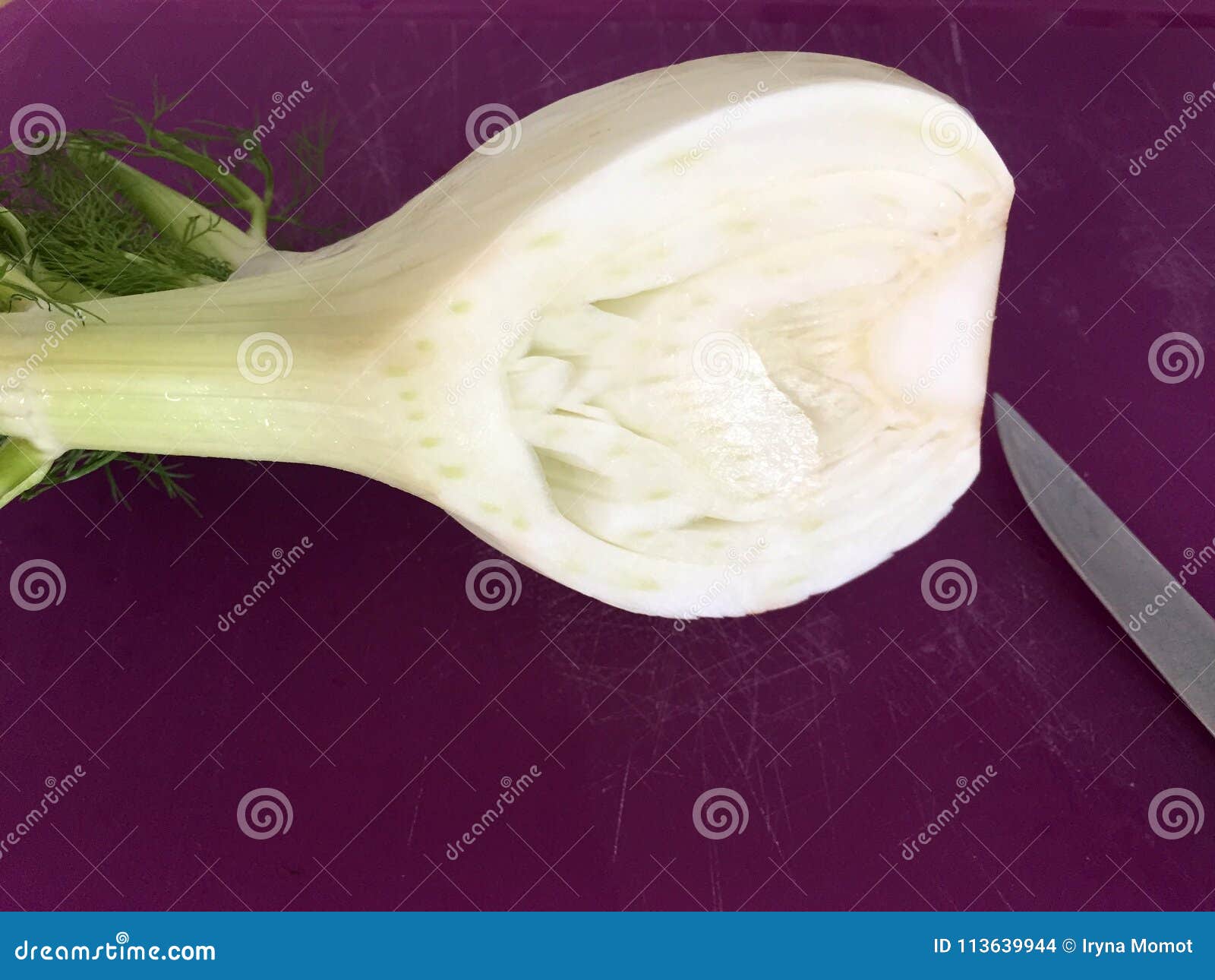 Fennel Cooking on the Plate Stock Photo Image of garlic, bulb 113639944