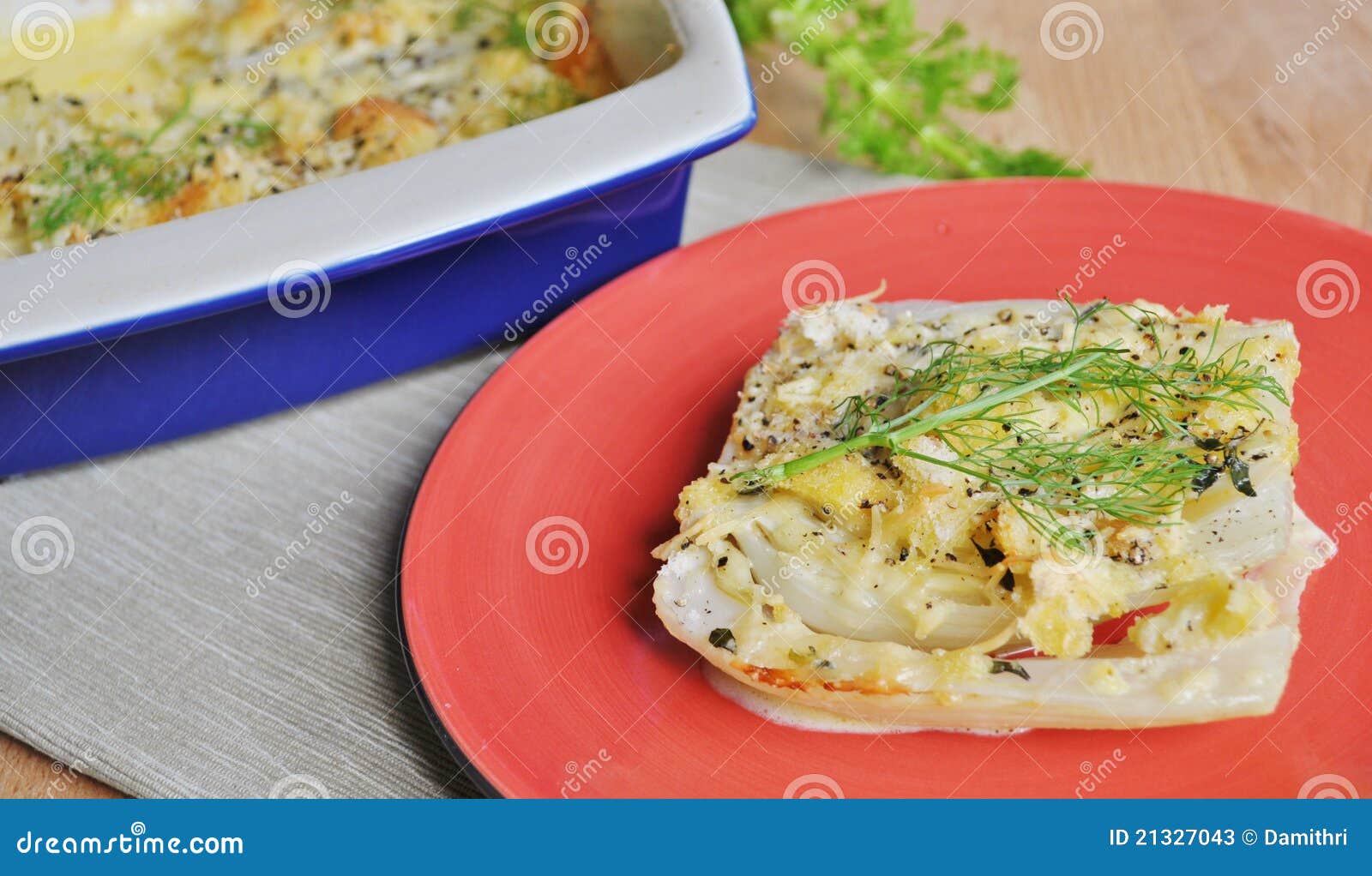 Fennel Gratin stock image. Image of vegetarian, food 21327043