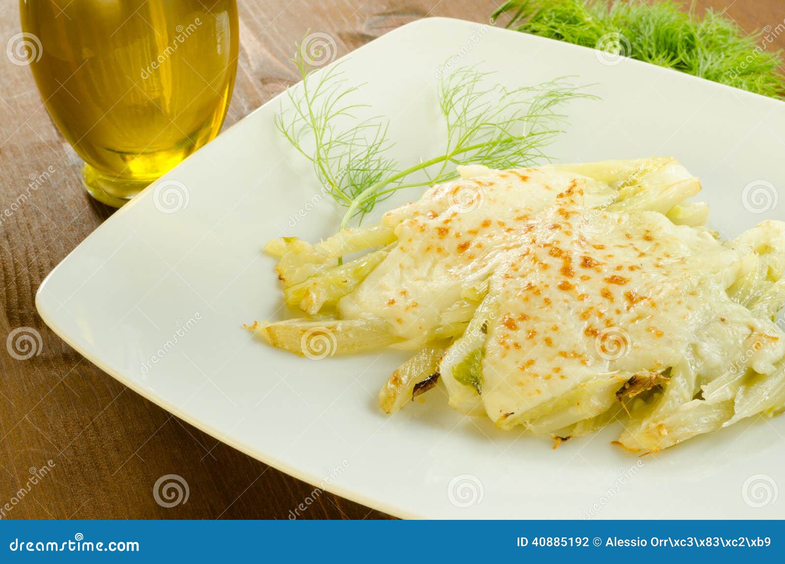 Fennel gratin stock photo. Image of fennel, chef, delicious 40885192