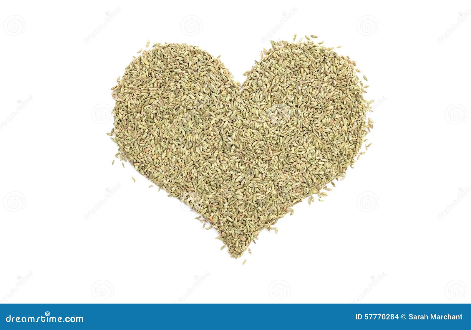 Fennel Seeds in a Heart Shape Stock Photo Image of symbolic, background 57770284
