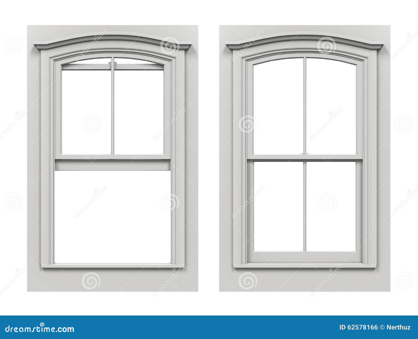 Fenster Offen Und Geschlossen Stock Abbildung