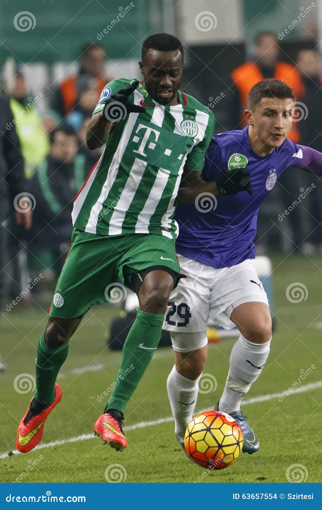 Ferencvaros - Ujpest OTP Bank League Football Match Editorial Stock Image - Image of league ...