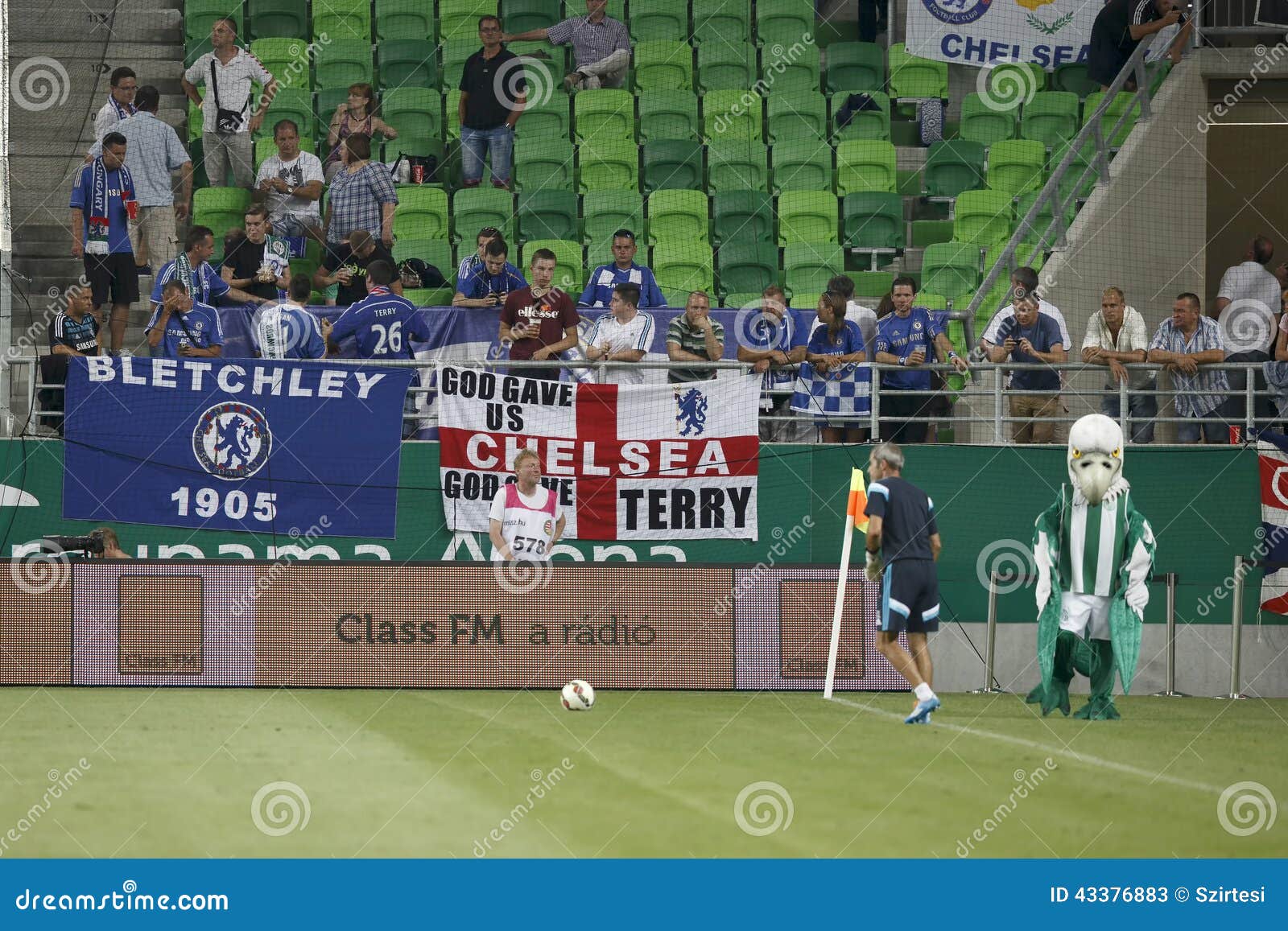 BUDAPEST - March 10: Fans Of FTC Light Fire During Ferencvarosi TC