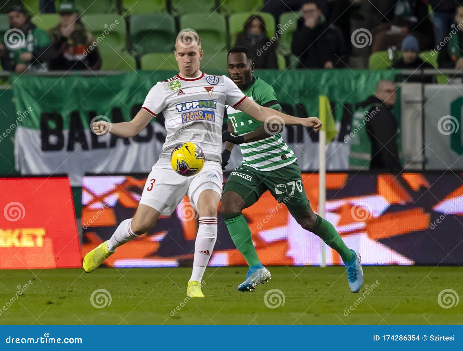 Franck Boli, Ivory Coast 🇨🇮 Ferencvarosi TC 2020/21 signed 3x4