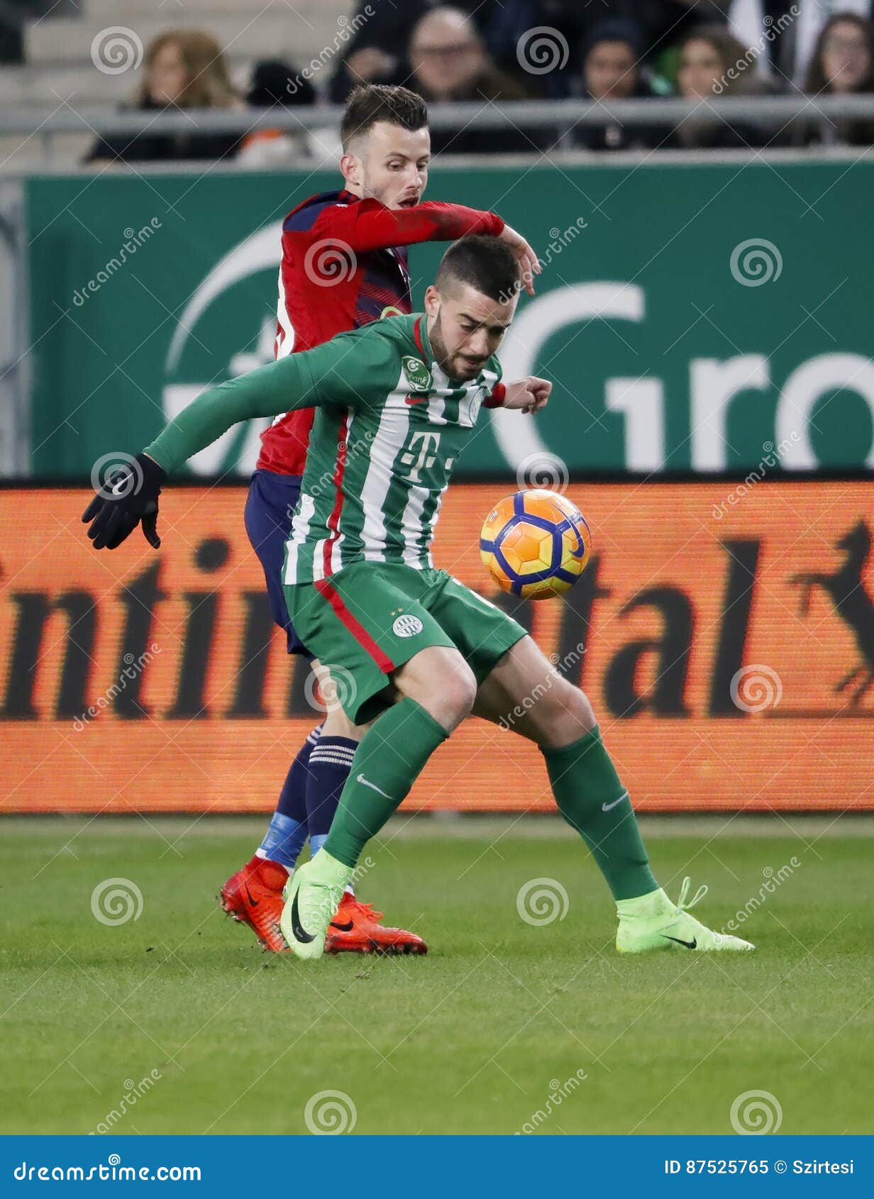 Endre Botka of Ferencvarosi TC controls the ball during the UEFA News  Photo - Getty Images