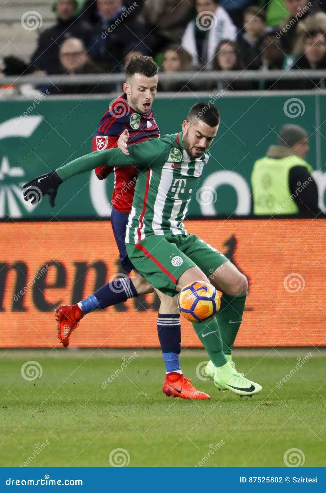 Endre Botka of Ferencvarosi TC controls the ball during the UEFA News  Photo - Getty Images