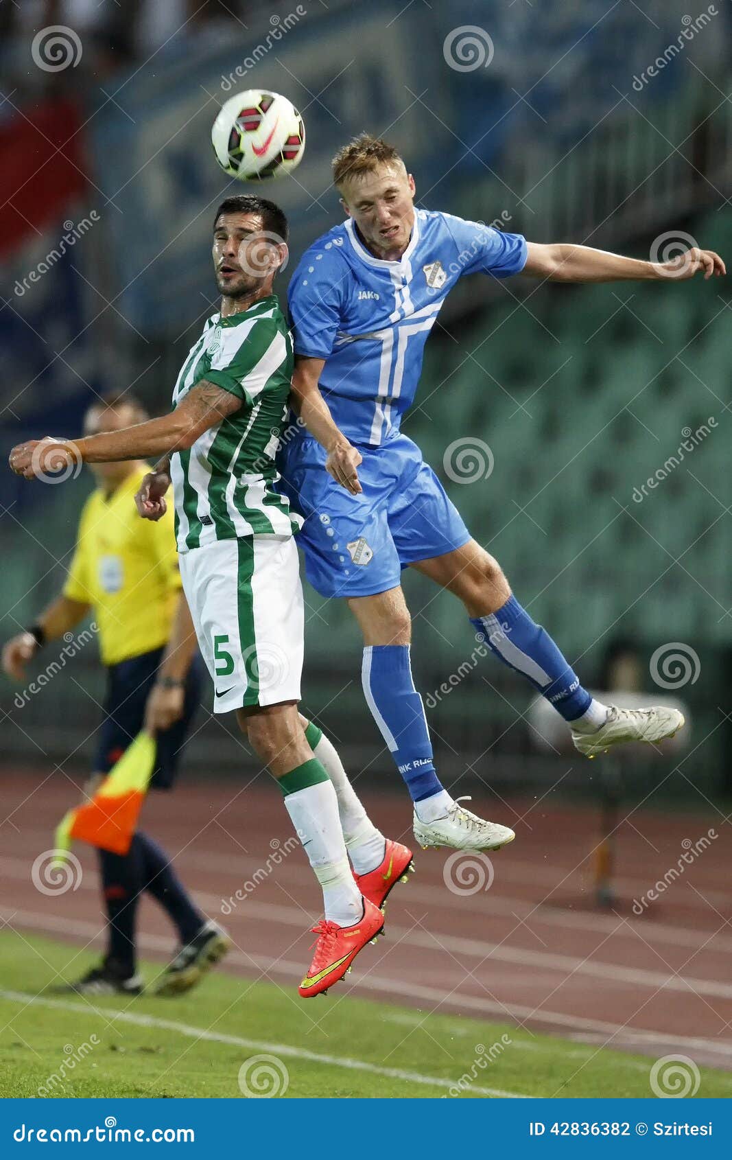 Ferencvarosi TC vs. HNK Rijeka UEFA EL football match, Stock Photo