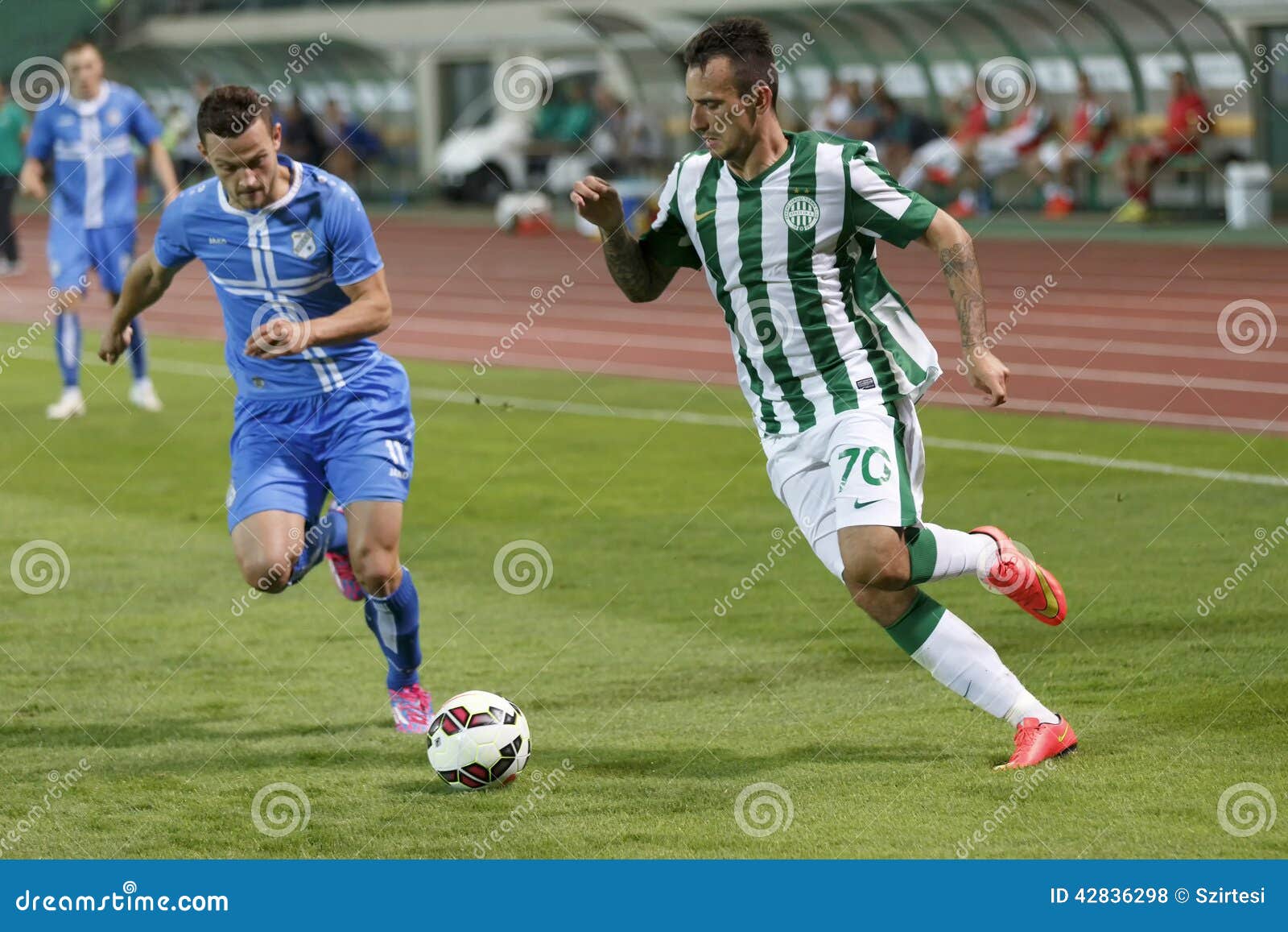 Ferencvarosi TC vs. HNK Rijeka UEFA EL football match, Stock Photo, Picture  And Rights Managed Image. Pic. ZON-6124548