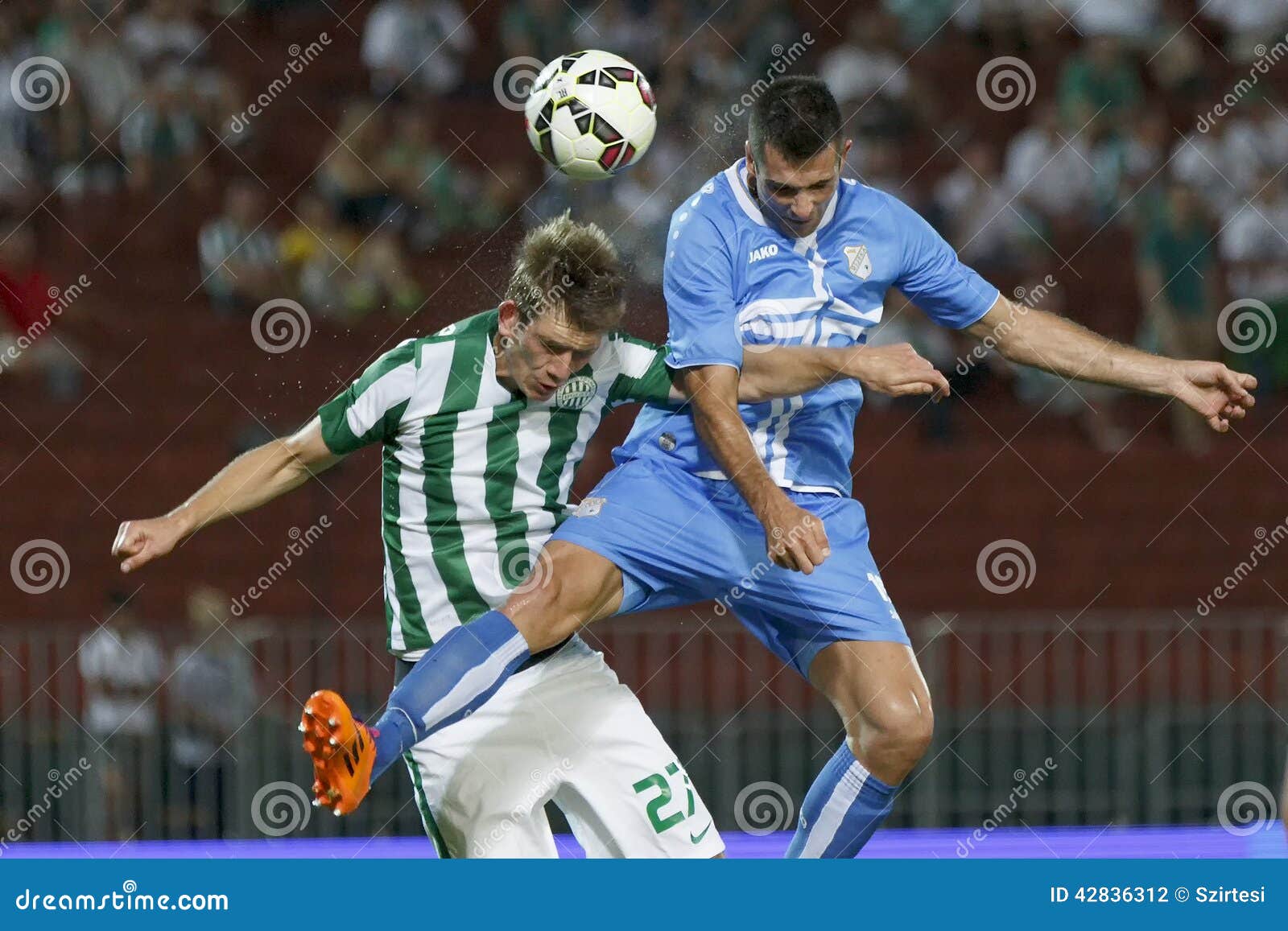 Ferencvarosi TC vs. HNK Rijeka UEFA EL football match, Stock Photo