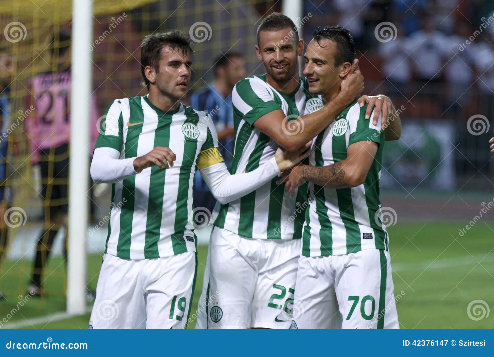 Ferencvarosi TC vs. HNK Rijeka UEFA EL football match, Stock Photo