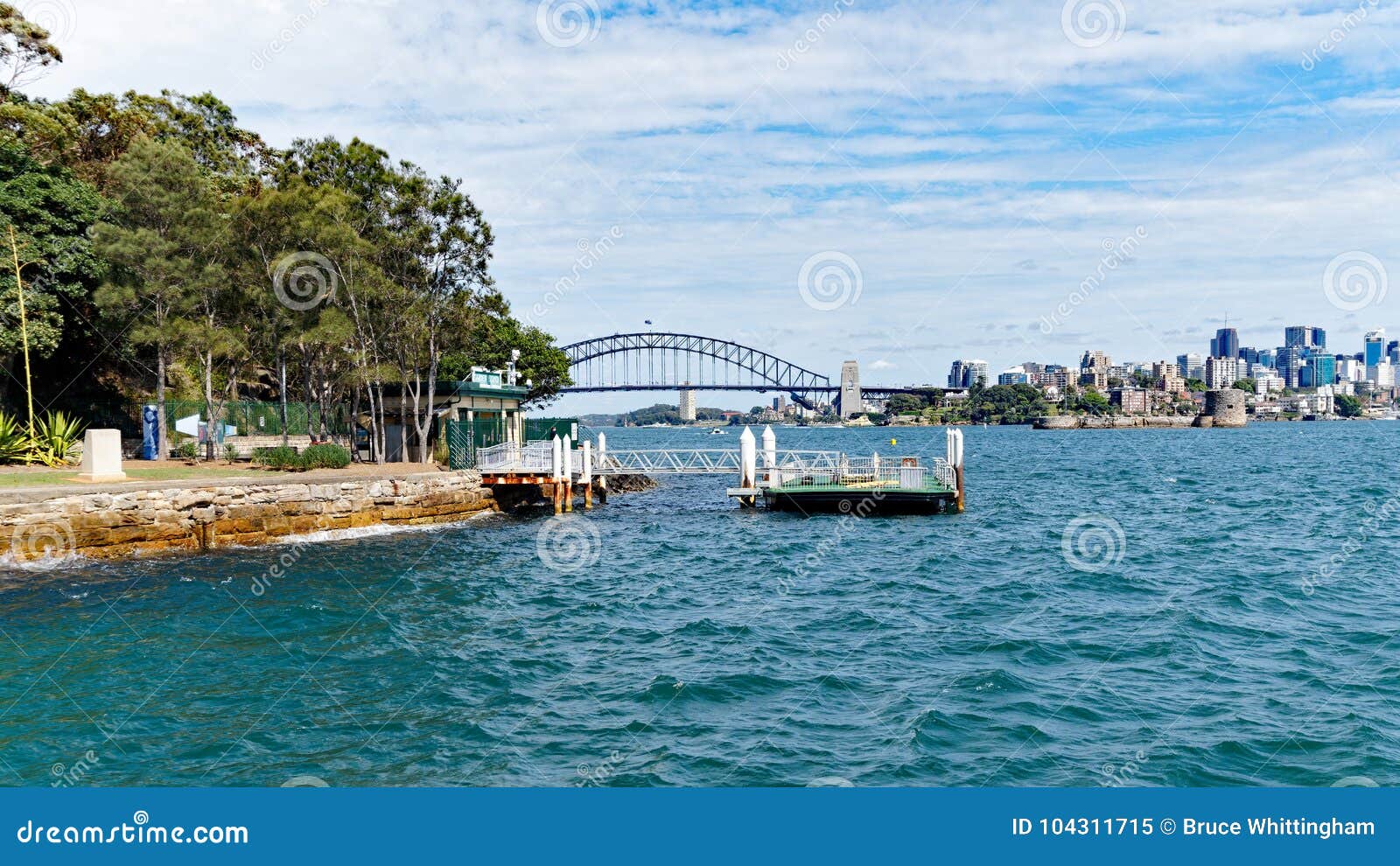 Fermata del traghetto dell'isola del giardino, Sydney Harbour, Australia