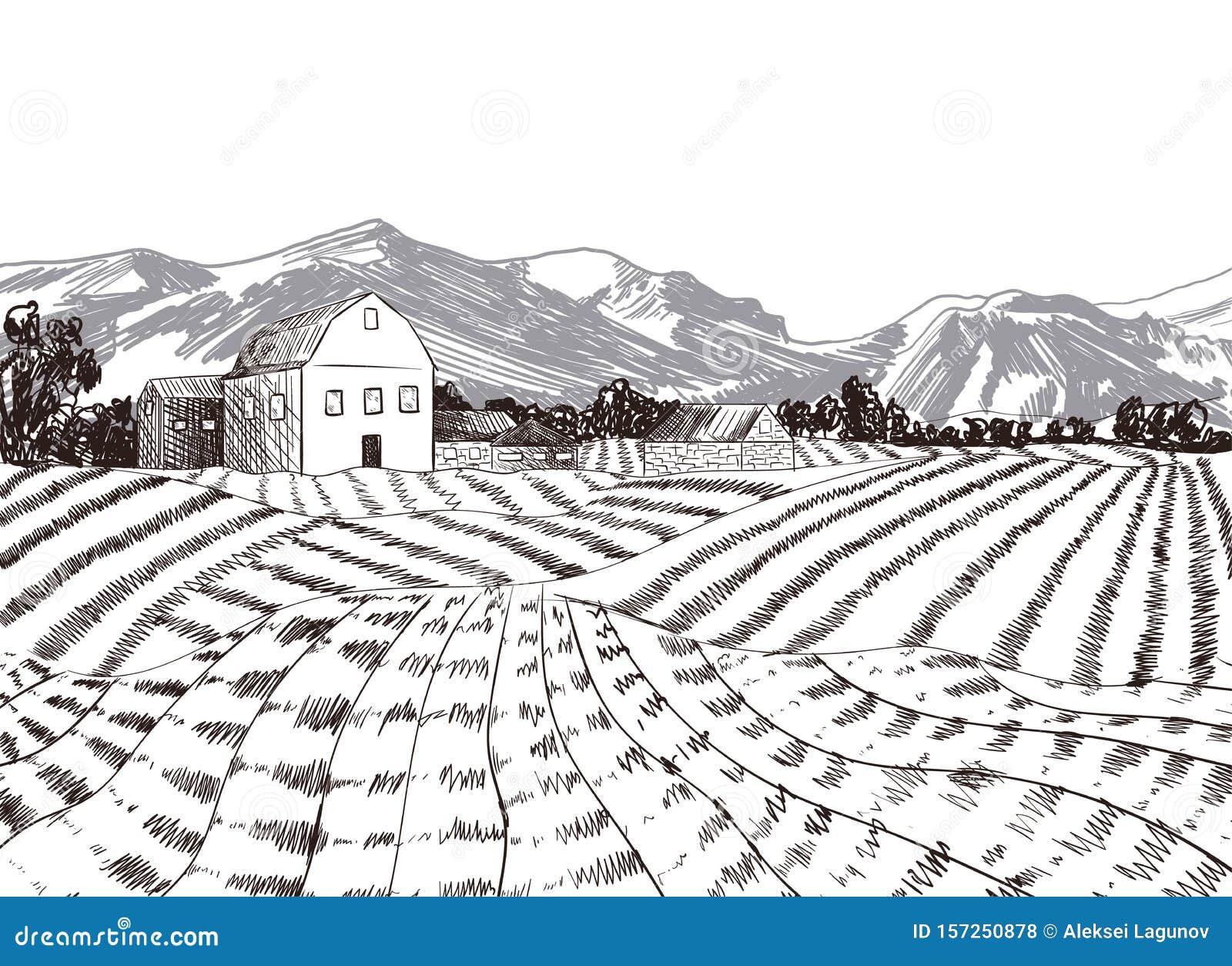 Ferme A Main Vectorielle Avec Montagnes Arriere Plan Dessin A Main Levee Concept Agricole Illustration De Vecteur Illustration Du Ferme Maison Ferme A Main Vectorielle Avec Montagnes Arriere Plan Dessin A Main Levee Concept Agricole Illustration De Vecteur Illustration Du Ferme Maison