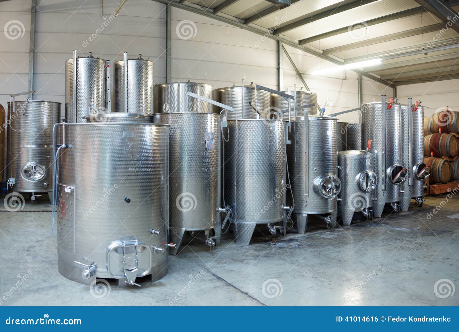 Fermentation Stainless Steel Vats Stock Photo Image of production
