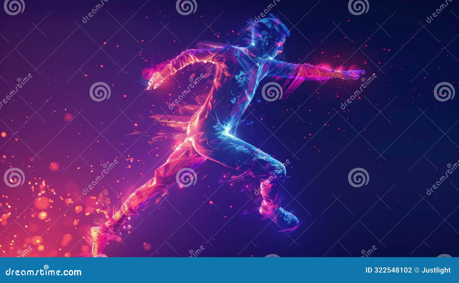 a fermion leaps into the air creating a bosonic partner out of thin air ready to join in the dance