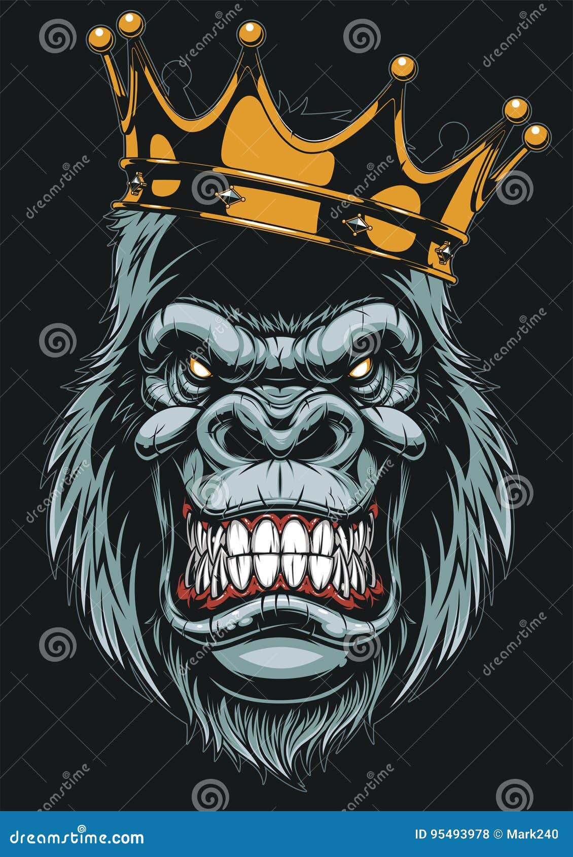 ferocious gorilla head