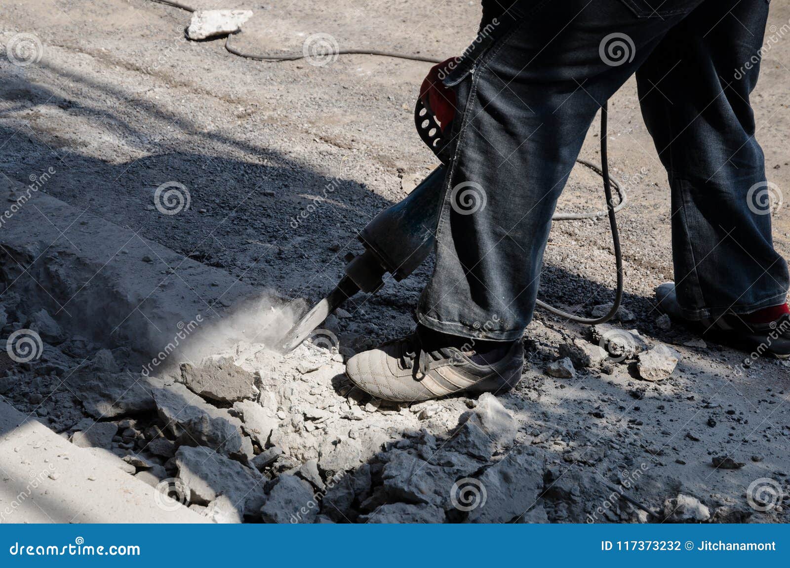Ferramenta Profissional Do Jackhammer Do Uso Foto de Stock Imagem de