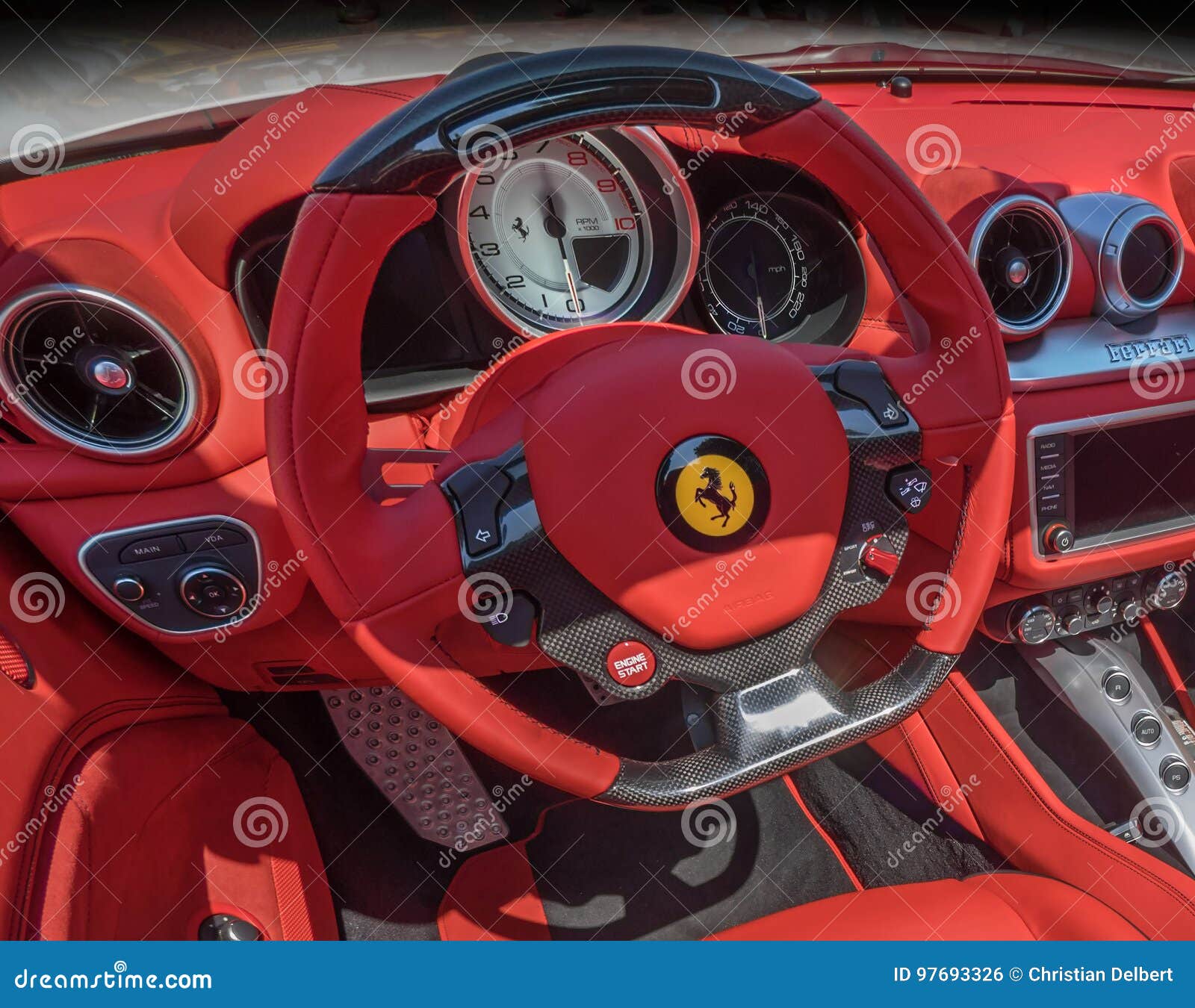Ferrari Dashboard Close Up Editorial Photo Image Of Luxurious