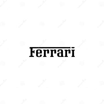 Ferrari Logo Editorial Illustrative on White Background Editorial Photo ...