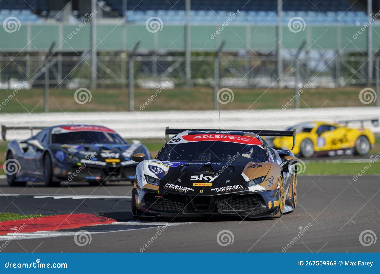 Ferrari Racing Cars on the Track at Silverstone Editorial Stock Photo ...