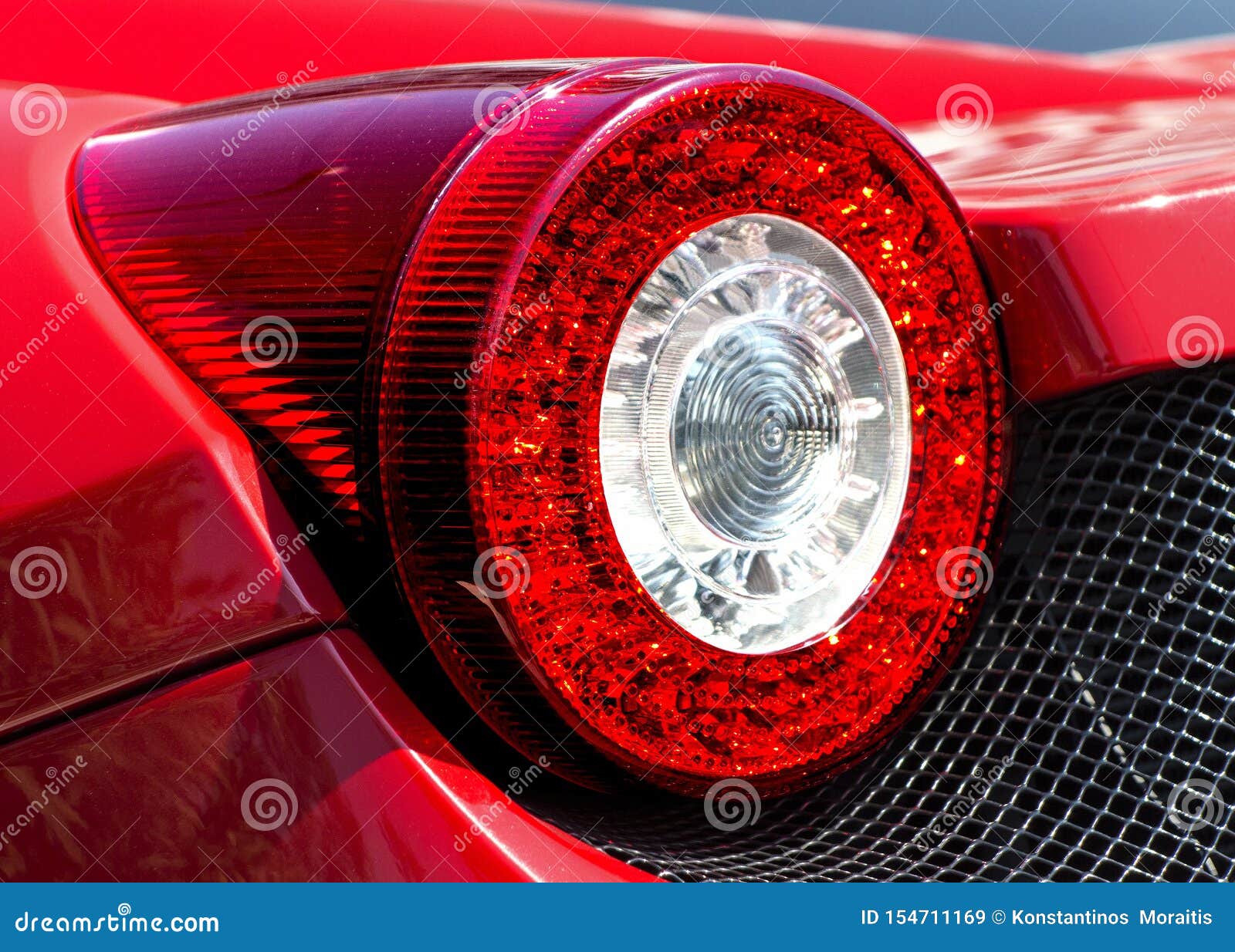 round tail lights editorial image. Image of detail