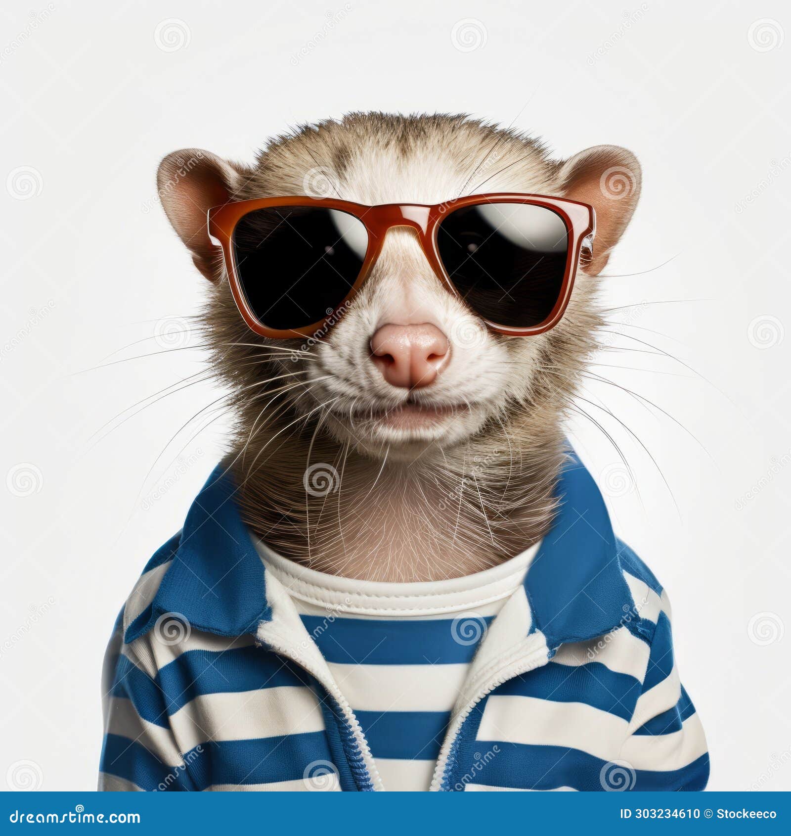 funny ferret in sunglasses: hip-hop style advertising-inspired wimmelbilder