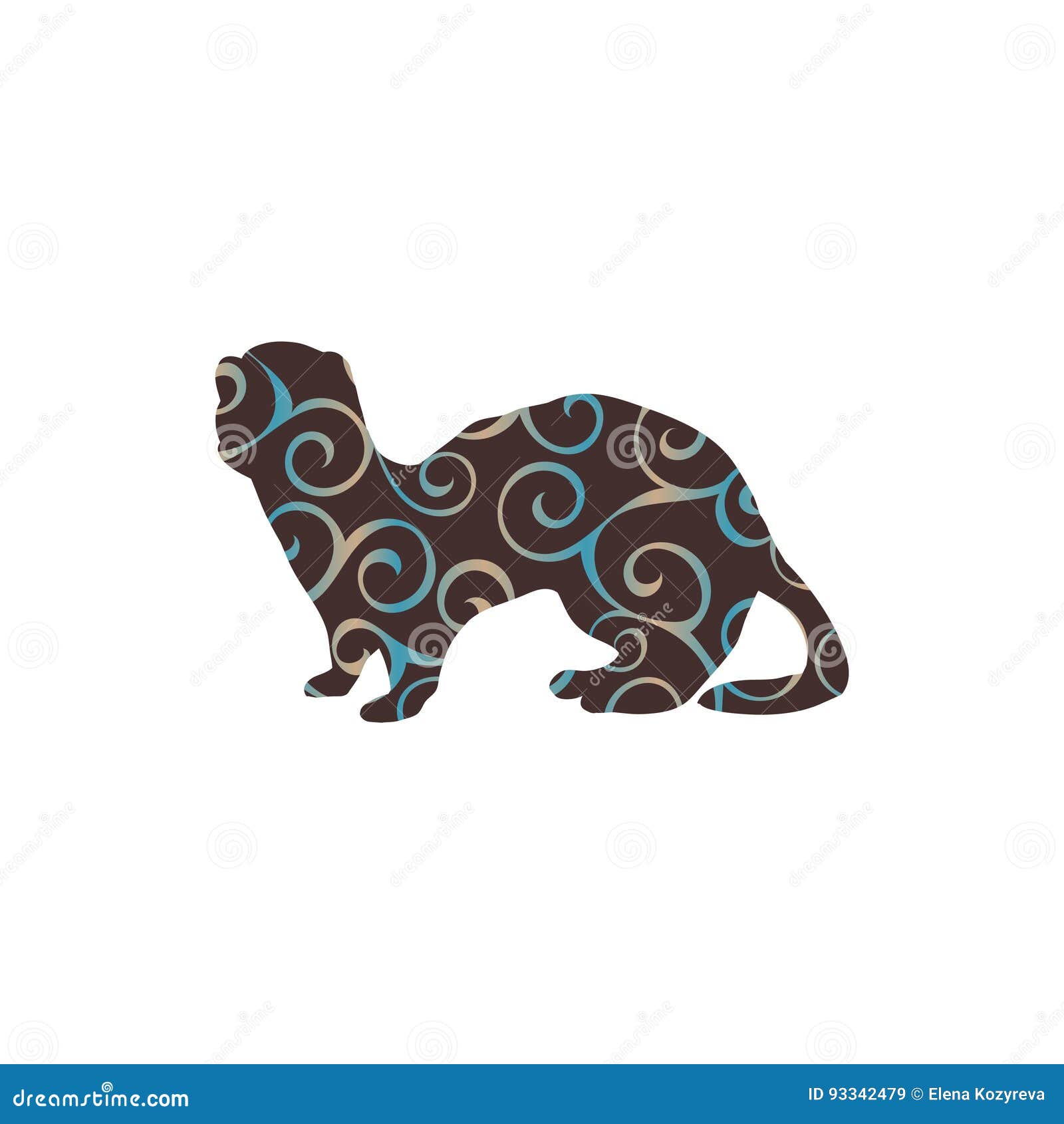 Download Ferret Weasel Ermine Mammal Color Silhouette Animal Stock Vector - Illustration of playful ...