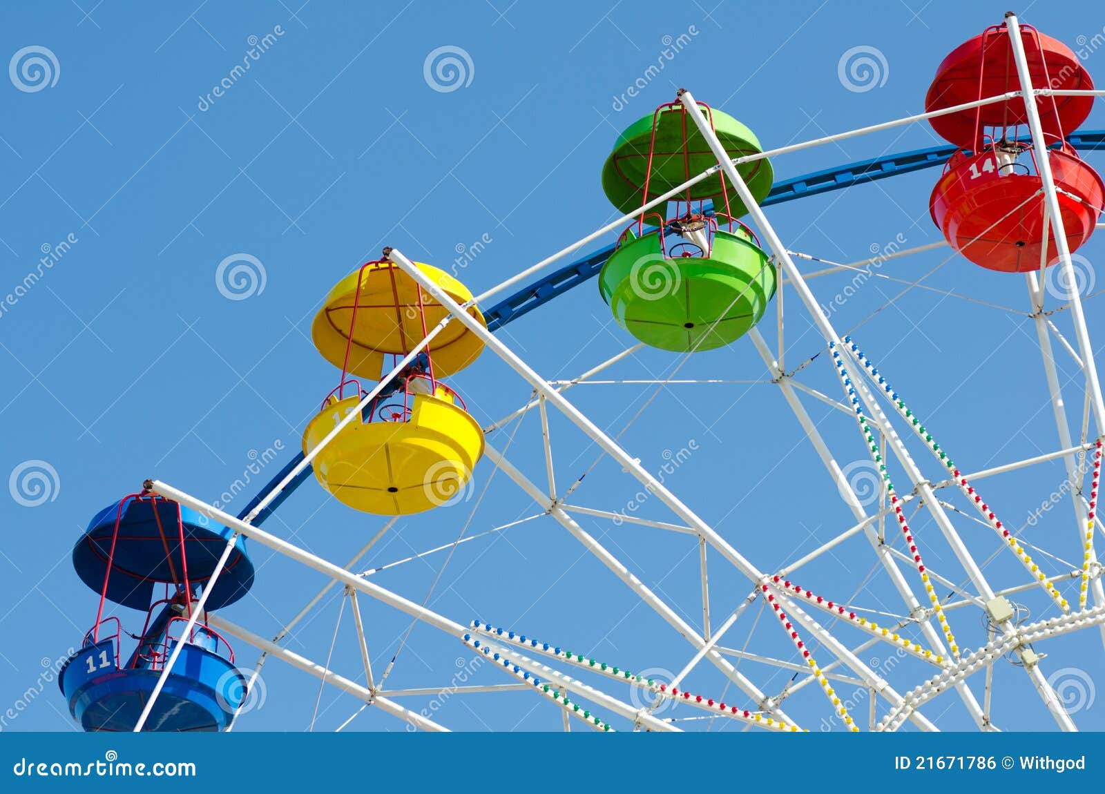 Ferris wheel stock photo. Image of horizontal, yellow 21671786