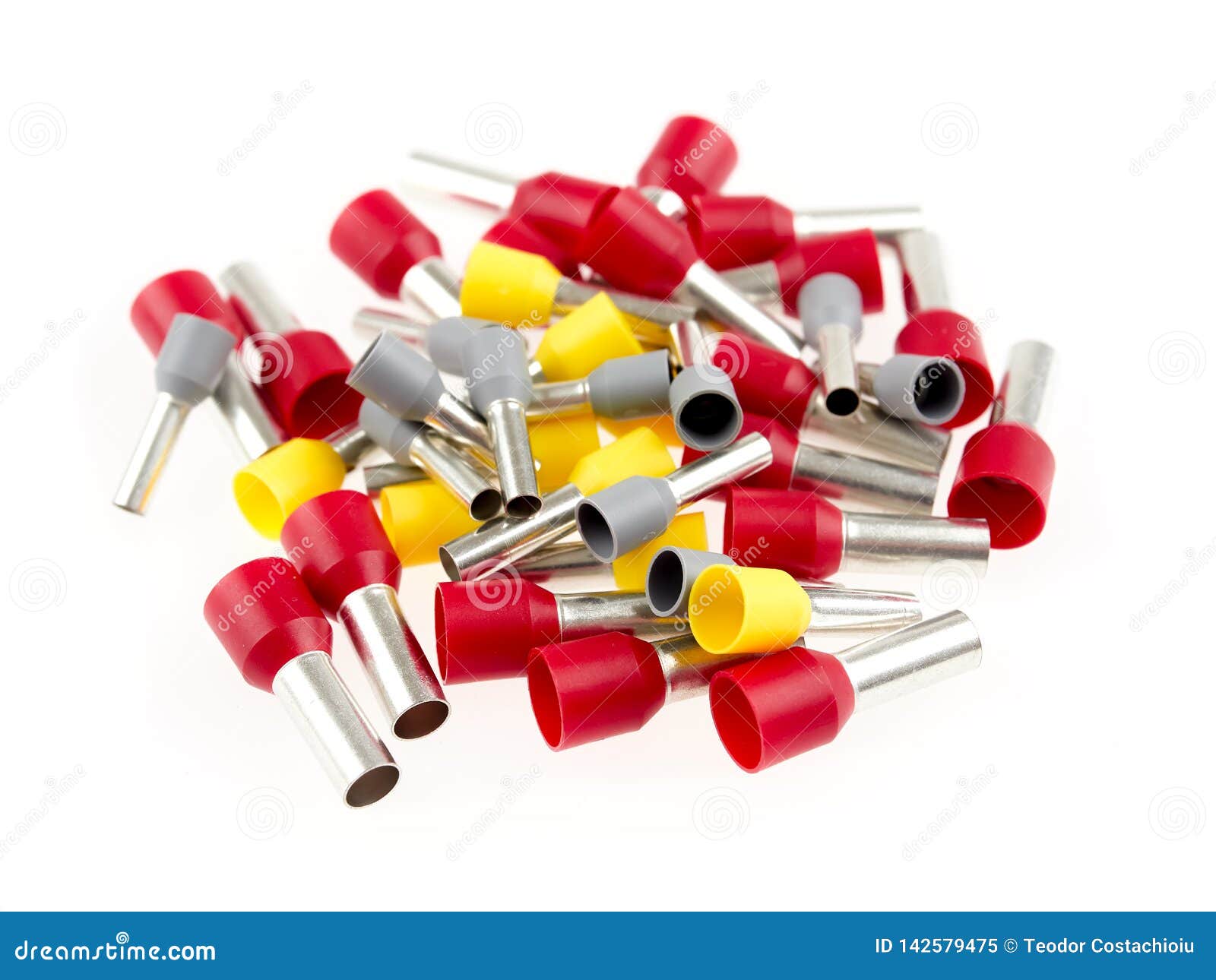 Ferrules or End Sleeves for Electrical Cables Stock Image Image of