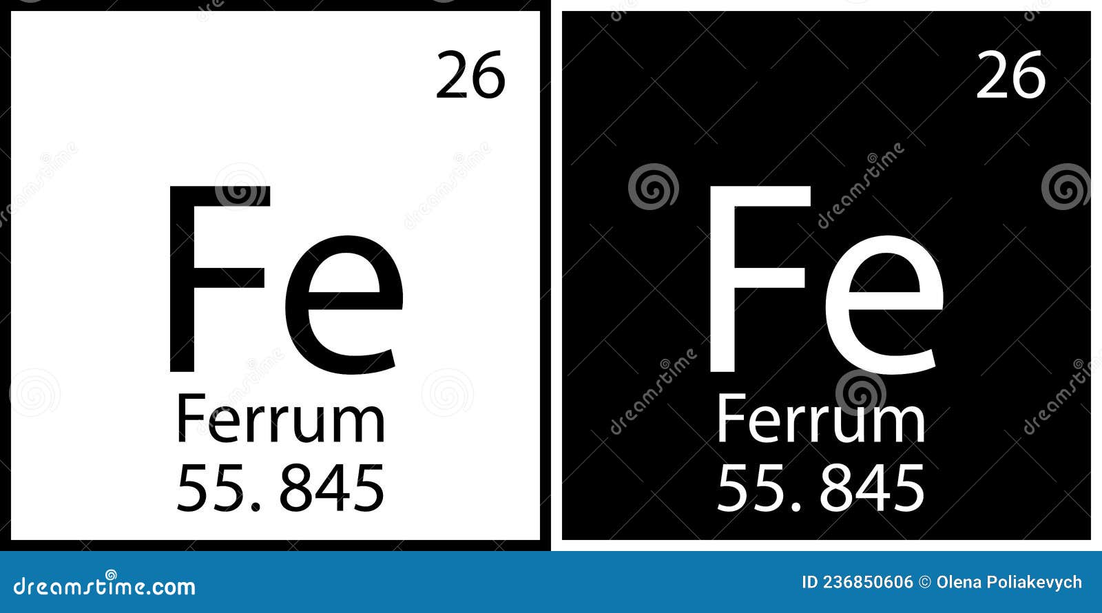 accelerator Collective pressure Ferrum Chemical Sign. Science Structure. Square Frames. Flat Art. Mendeleev  Table. Vector Illustration. Stock Image Stock Vector - Illustration of  graphic, ferrum: 236850606
