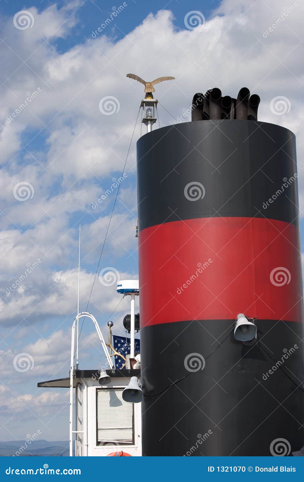 Ferry Boat Smoke Stack stock photo. Image of outdoors 1321070