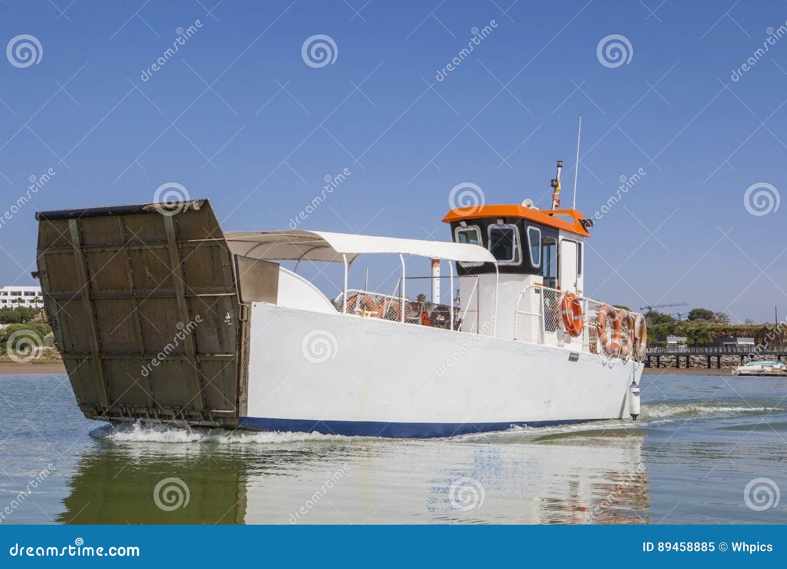 ferry departs from el rompido marina, huelva, spain