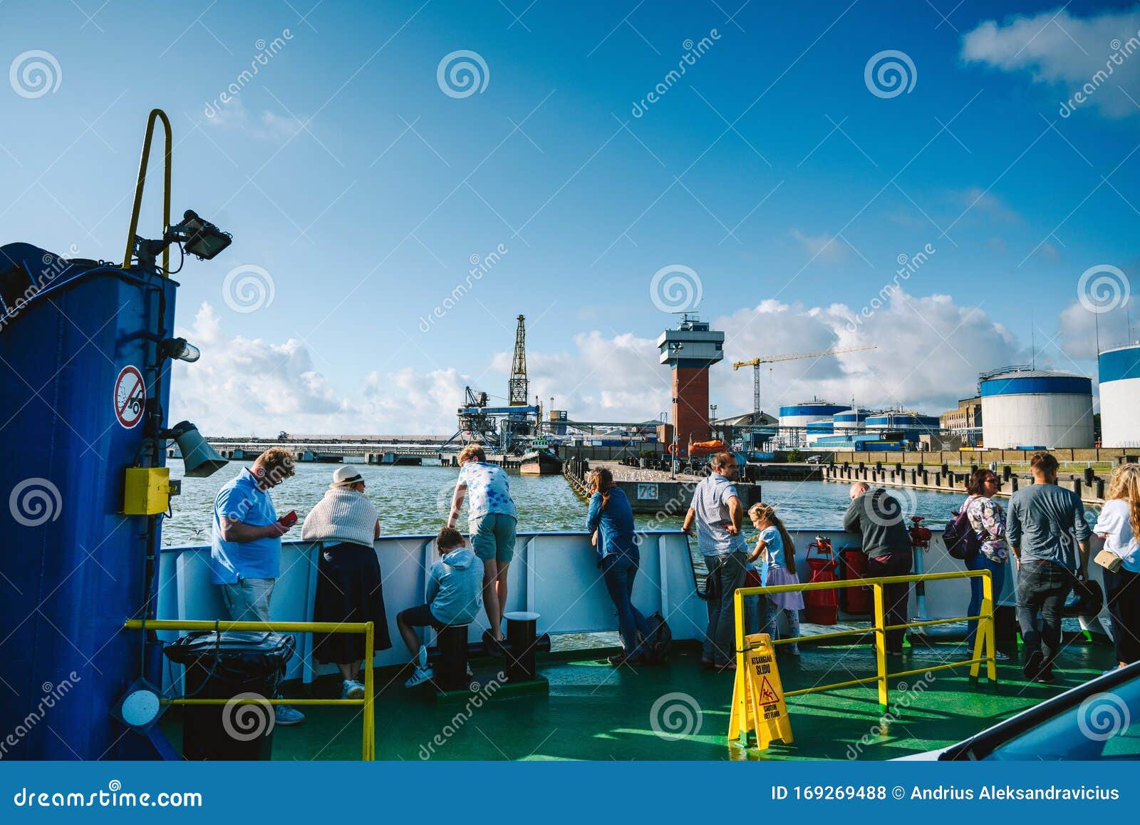 Ferry from Klaipeda City To Neringa City, Lithuania Editorial Stock
