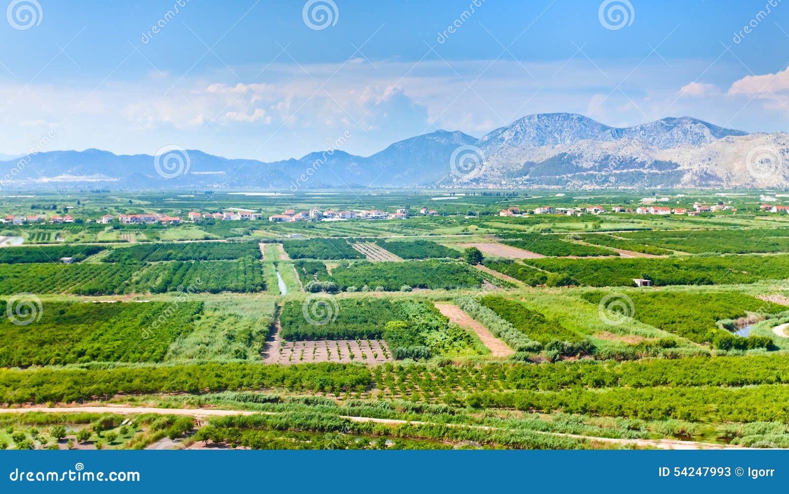 Fertile Valley in Mountains of Montenegro Stock Image Image of