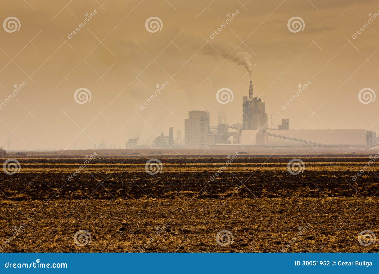 Fertilizer Mill Polluting the Atmosphere with Smoke and Smog Stock Photo Image of plant