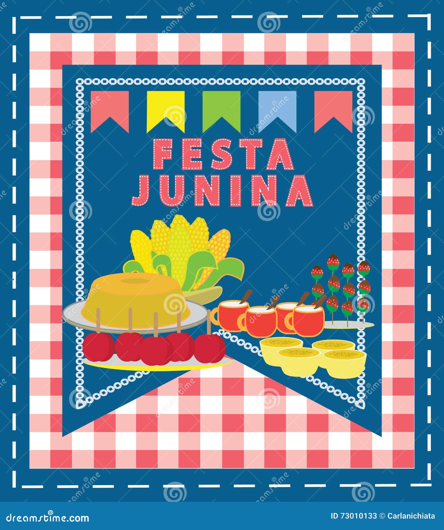 Festa Junina Fundo pronto xadrez Stock Photo