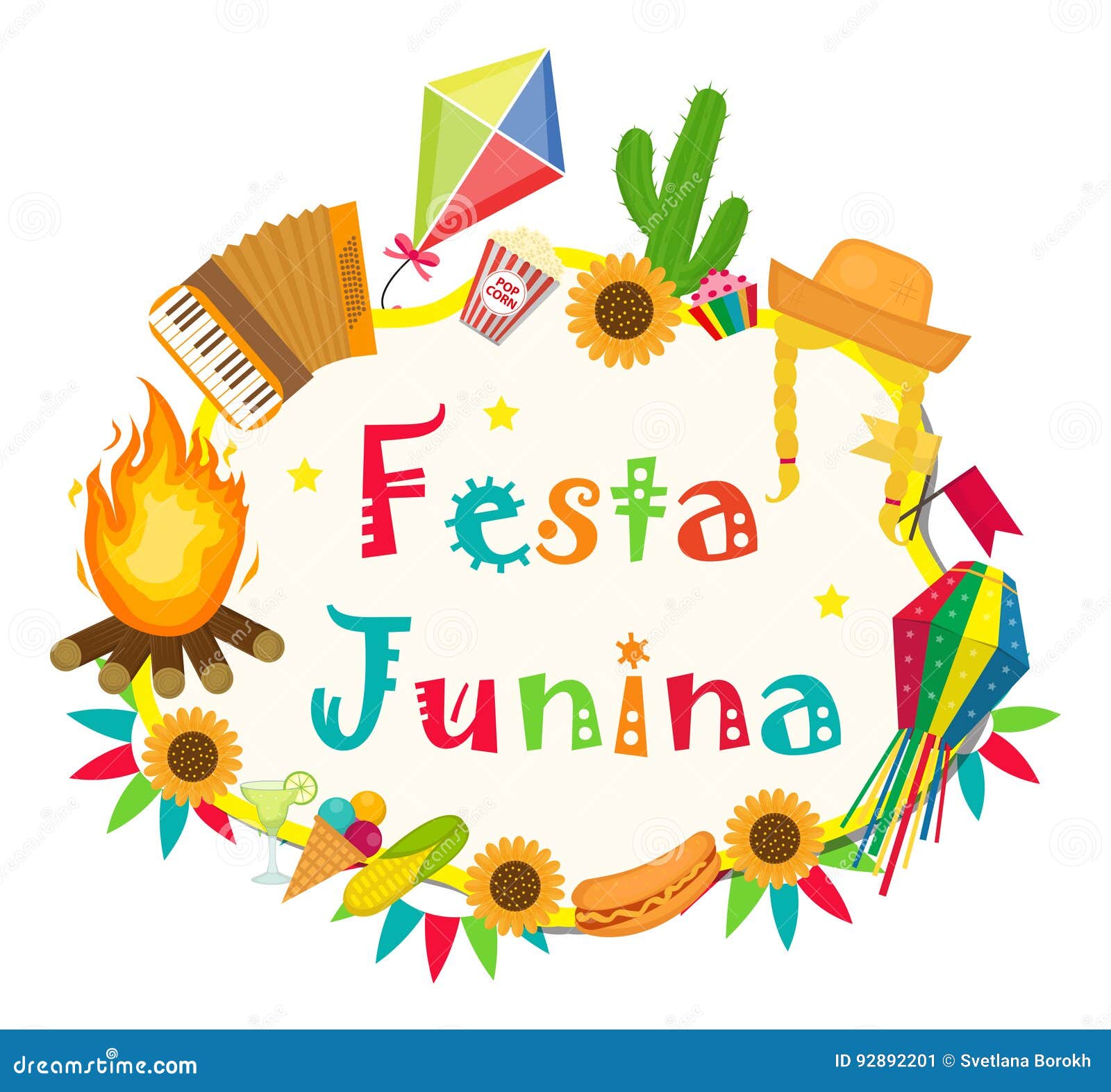 FREE! - Desenho de Festa Junina para Imprimir