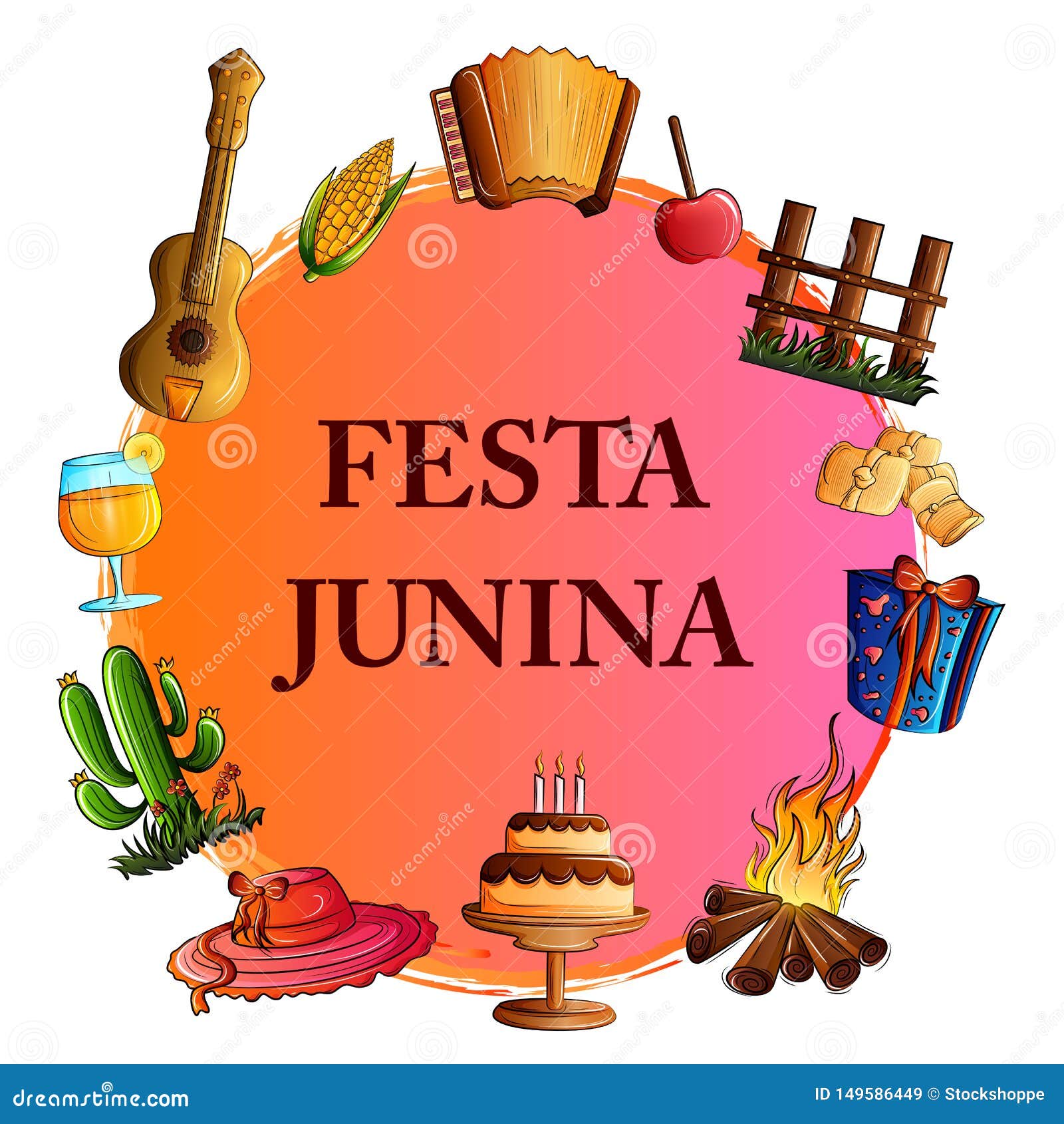 festas junina celebration background for traditional holiday of brazil