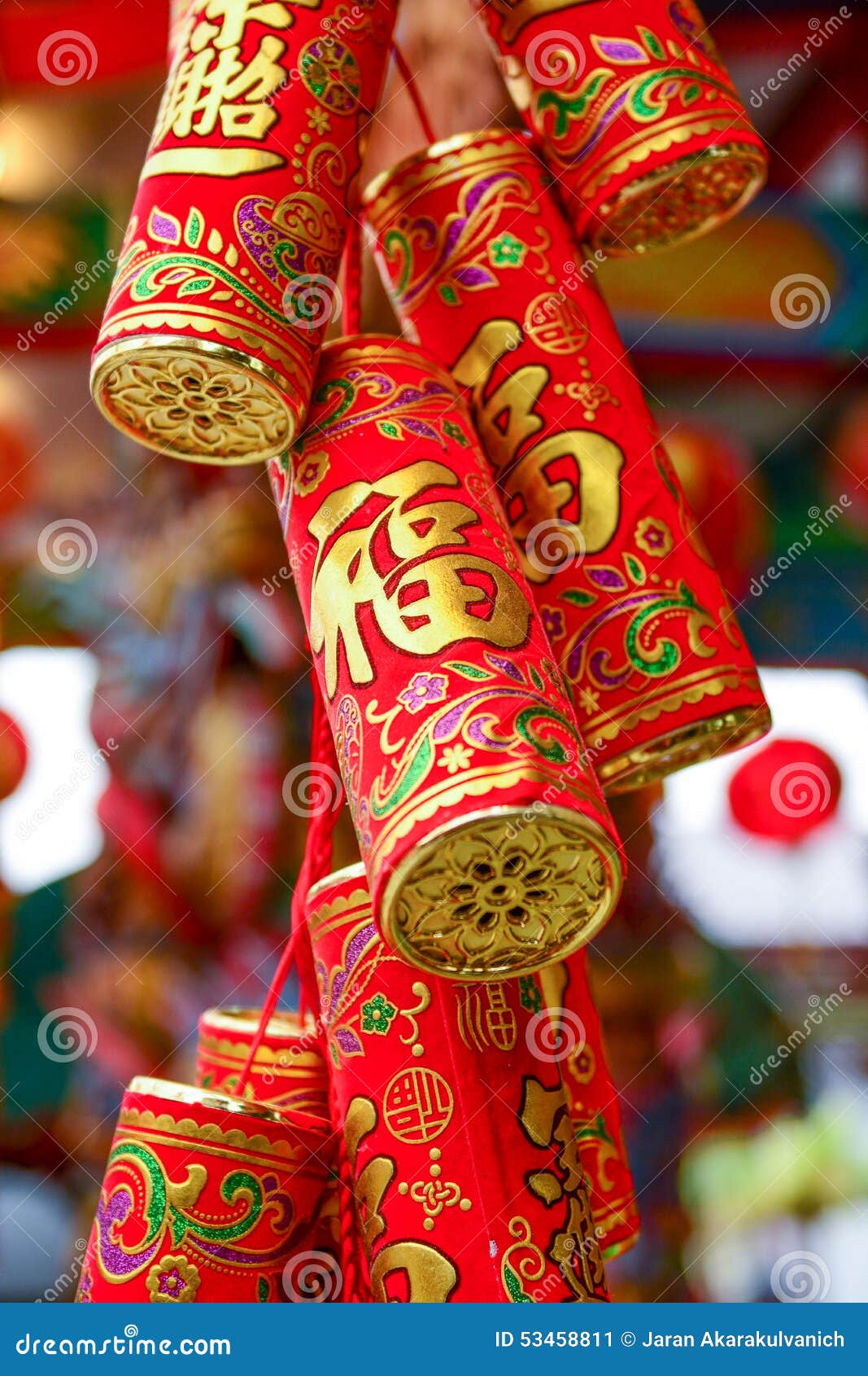 Festival in China with the Firecrackers. Stock Image - Image of happy ...