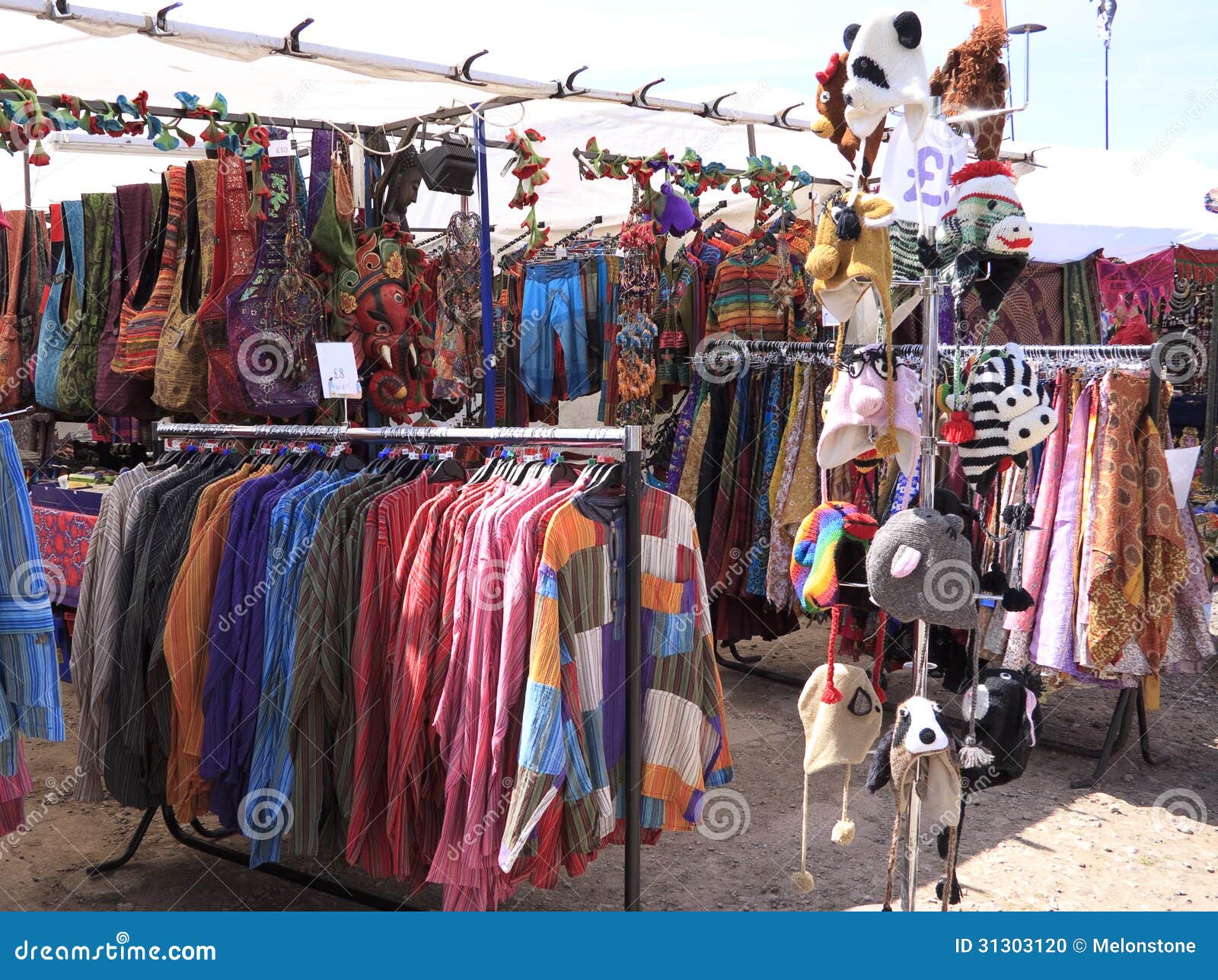 festival clothes stall