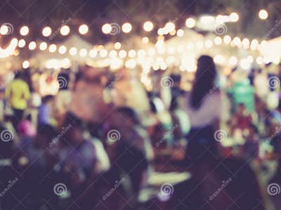 Festival Event Party with People Blurred Background Stock Image - Image ...