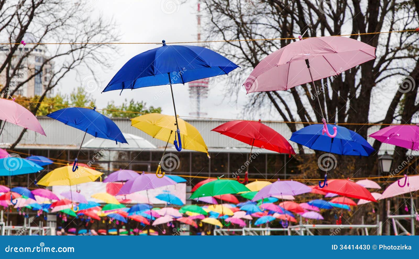 Festival umbrellas stock photo. Image of contest, parade 34414430