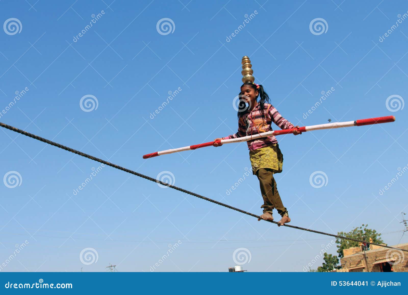 Indian Girl Balancing Rope Stock Photos - Free & Royalty-Free Stock Photos  from Dreamstime